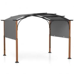 Pergola rétractable 300 x 360 cm pergola métallique à arcs pour patio avec auvent rétractable potea