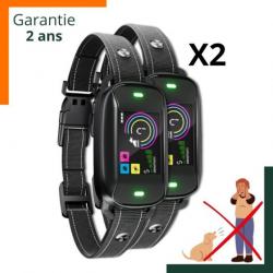 Lot de 2 colliers de dressage - 4 modes, étanchéité IP67, autonomie 14j, garantie 2 ans