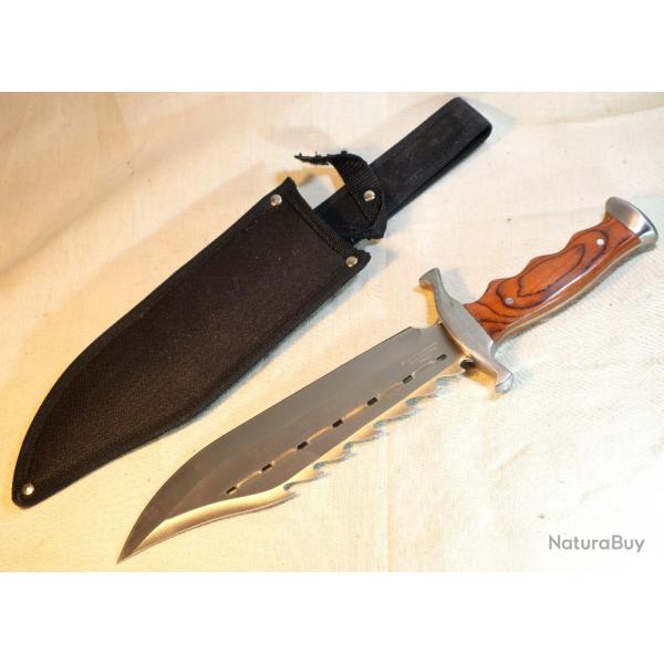 Couteau type BOWIE CHASSE - TIMBER RATTLER  GATOR - ref EBR24FAD007