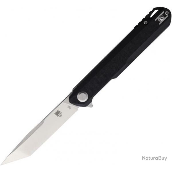 Couteau Cobratec Monarch Tanto Black G10 Lame Acier D2 IKBS Linerlock Clip CBTMONBLKT