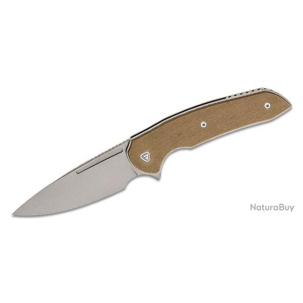 Couteau Ferrum Forge Stinger Tan Manche G10 Lame Acier Nitro-V Liner Lock Clip FF005T