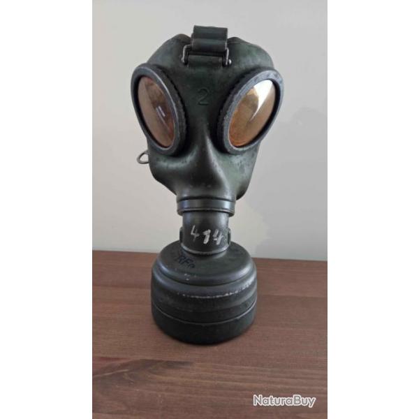 Masque  gaz allemand complet et nominatif 1941