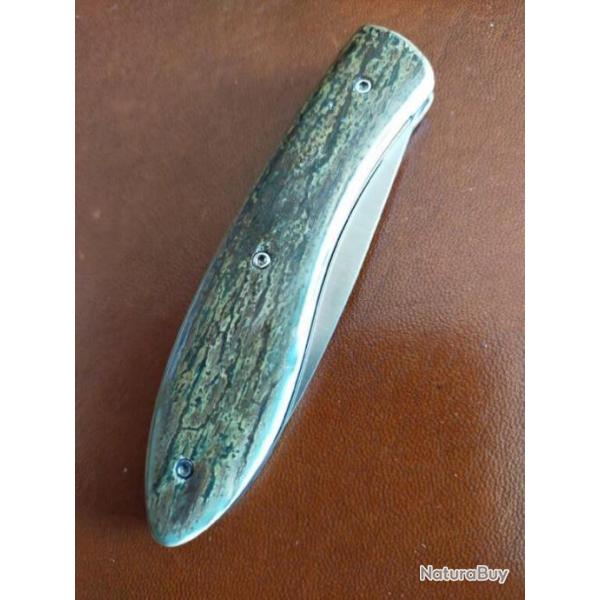 Couteau pliant, manche mammouth, modle "galet" Coutellerie Renoux
