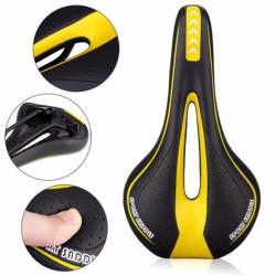 Selle de Vélo Confortable en Gel Unisexe Siège de Vélo Route, Montagne VTT Jaune
