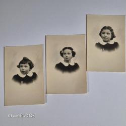 Lot de 3 photos de portraits originales et anciennes