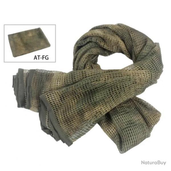 Foulard Tactique Militaire Voile Camouflage en Maille Chasse Plein air Ruin Green