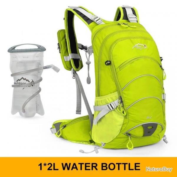 Sac  Dos Impermable  20 Litres pour Alpinisme Sports Plein Air Camping Randonne Vert