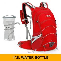 Sac à Dos Imperméable  20 Litres pour Alpinisme Sports Plein Air Camping Randonnée Rouge