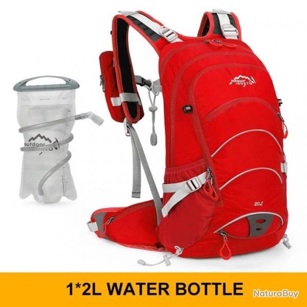 Sac  Dos Impermable  20 Litres pour Alpinisme Sports Plein Air Camping Randonne Rouge