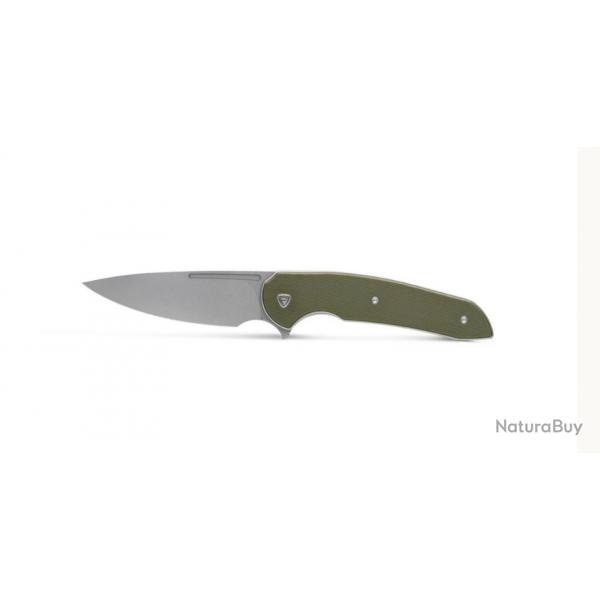 Couteau Ferrum Forge Stinger Green Manche G10 Lame Acier Nitro-V Liner Lock Clip FF005G