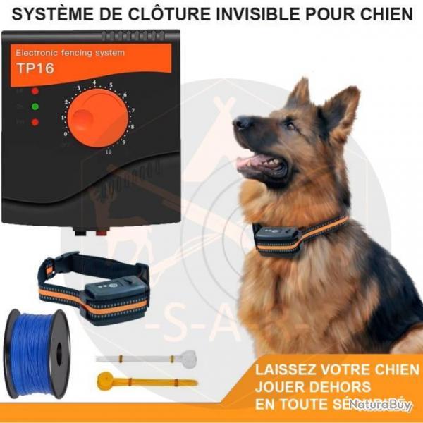 PACK ANTI-FUGUE POUR CHIEN COLLIER LECTRIQUE ET CLTURE 5 NIVEAUX DE STIMULATION LIVRAISON GRATUITE