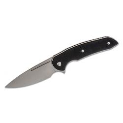 Couteau Ferrum Forge Stinger Black Manche G10 Lame Acier Nitro-V Liner Lock Clip FF005B