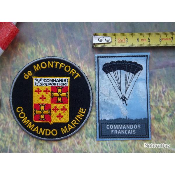 lot cusson militaire commando de marine insignes tissu