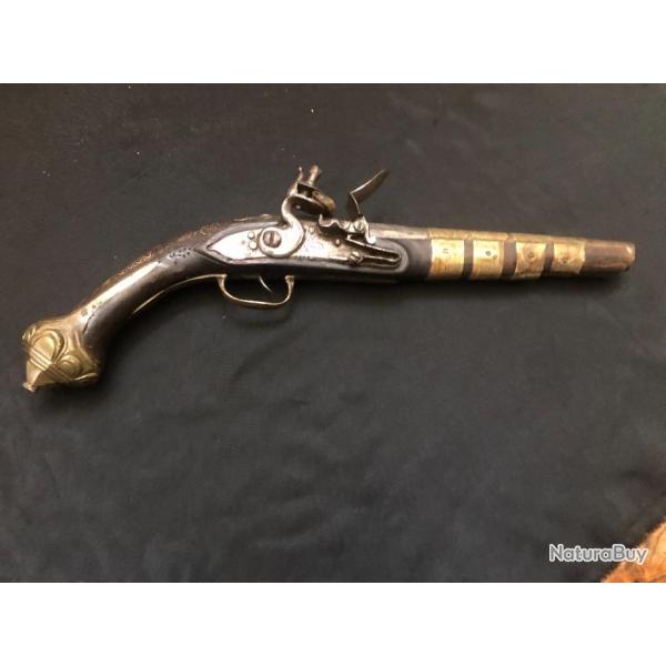 ancien pistolet a silex algerien ottoman