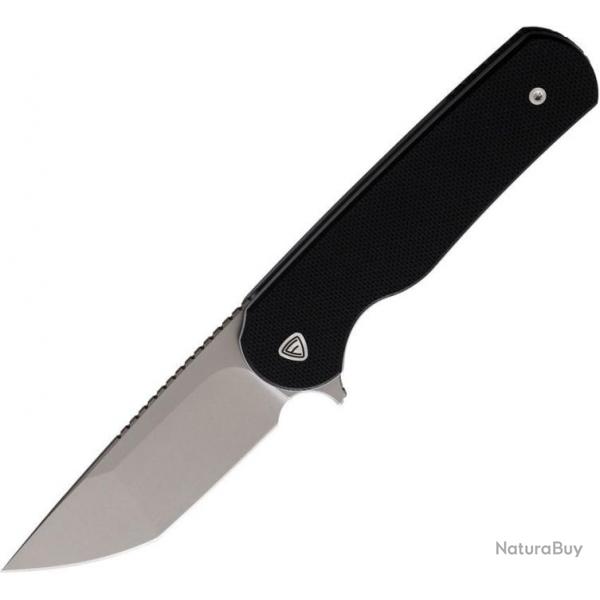 Couteau Ferrum Forge Zelex Black Manche en G10 Lame Tanto Acier D2 Liner Lock Clip FF012B