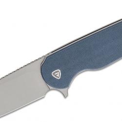 Couteau Ferrum Forge Zelex Blue Manche en G10 Lame Tanto Acier D2 Liner Lock Clip FF012BU