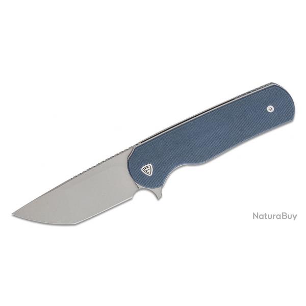 Couteau Ferrum Forge Zelex Blue Manche en G10 Lame Tanto Acier D2 Liner Lock Clip FF012BU