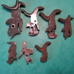 7 Chiens de revolver ancien divers pour restauration Bull-dog Ou autre ...