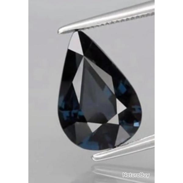 Spinelle naturelle bleu verdatre, 3.04 carats, VVS, Maynmar (non chauffe et non traite)