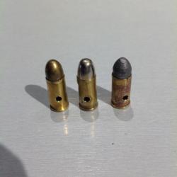 3 balles 7.65 Browning neutralisées