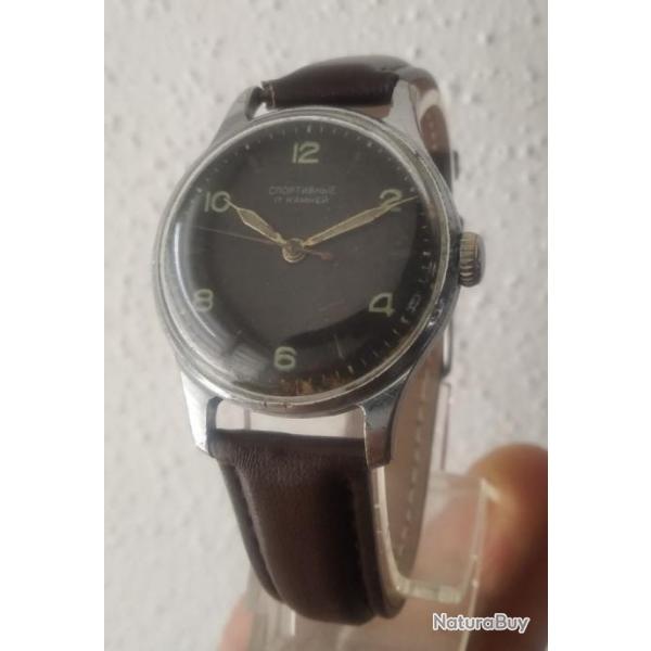 RARE SPORTIVNIE MONTRE MCANIQUE ANCIENNE MADE IN URSS 1MCHZ 1950-1960