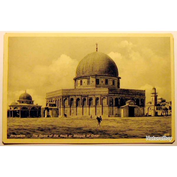 Carte postale ancienne, Jrusalem - Le Dme du Rocher ou Mosque d'Omar 1900's