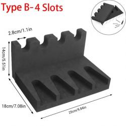 Présentoir pour arme de poing en mousse EVA - Modèle B 4 emplacements