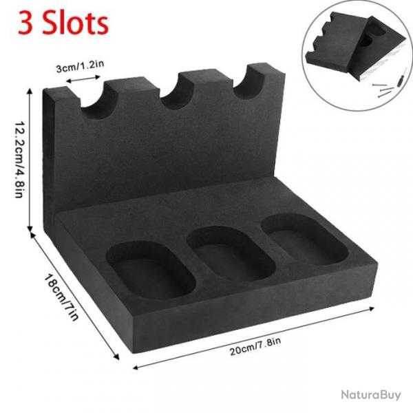 Prsentoir pour arme de poing en mousse EVA - Modle C 3 emplacements