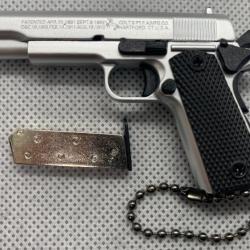 COLT 1911 Gris Matt avec 1 chargeur, 1 munition + Boite Offerte (Miniature - échelle 1:3)