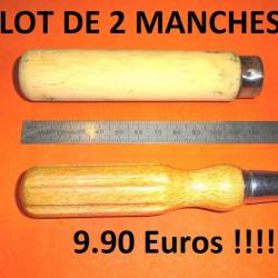 lot de 2 manches bois pour lime etc.....- VENDU PAR JEPERCUTE (a7304)