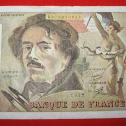 France  billet de 100 francs E.Delacroix de 1979 ttb