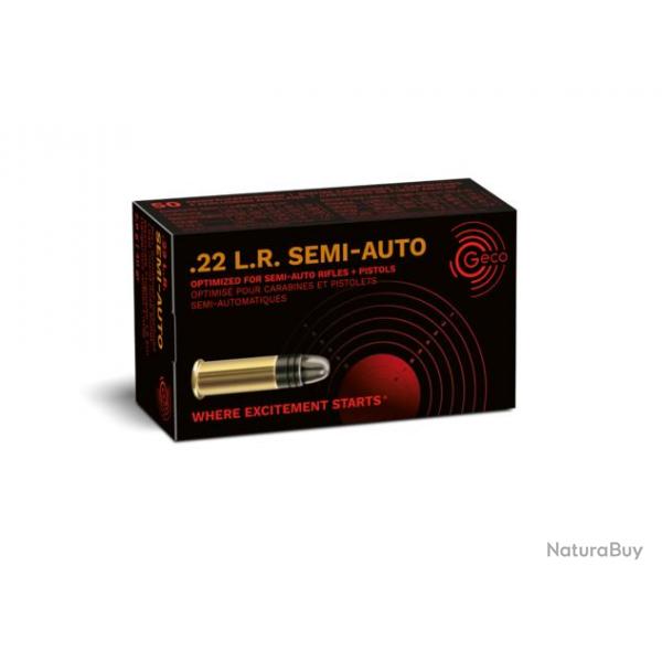 BOITE DE 50 CARTOUCHES RWS GECO SEMI-AUTO CAL.22LR 40GR