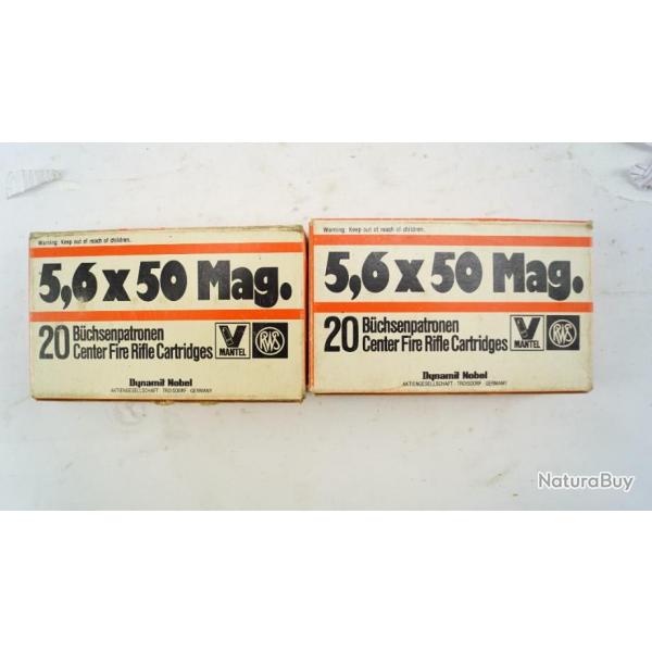 Lot munition vrac 5.6x50 Mag