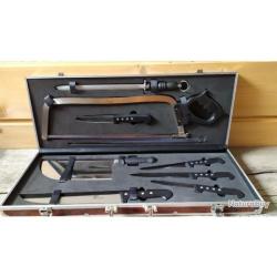 MALLETTE VALISE BOUCHER PROFESSIONNELLE LOT 8 PIECES 1 FUSIL + 1 SCIE + 1 COUPERET