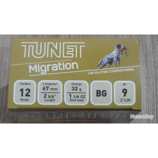 Cartouches TUNET MIGRATION Cal 12/67 - PLOMBS N9 - BG