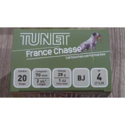 Cartouches TUNET FRANCE CHASSE Cal. 20 70 28G BJ