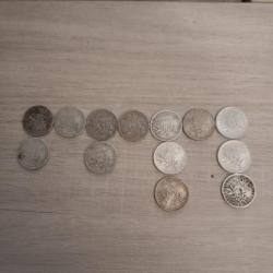 Lot pieces argent semeuse 50 cent