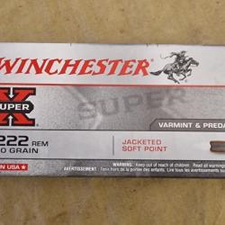 Cartouches cal. 222 REM Winchester 50gr JSP HILMAR SUPER DESTOCK !!!