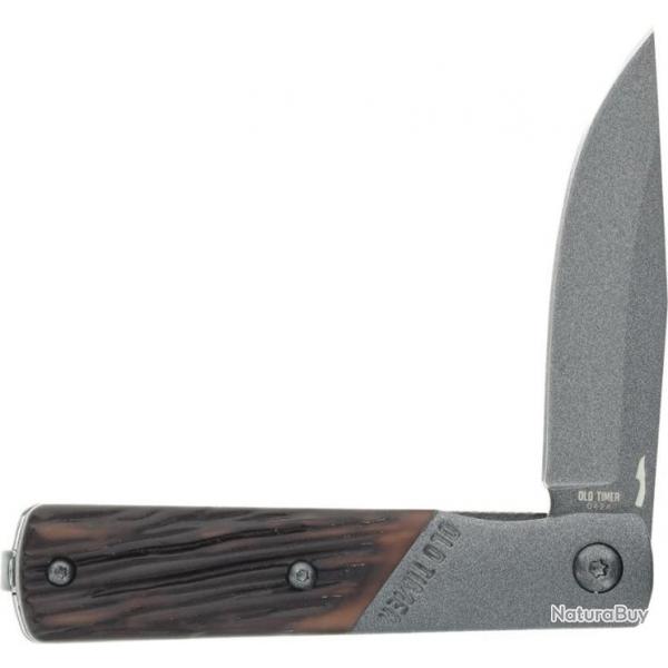 Couteau Schrade Old Timer Frontier A/O Lame Acier 7Cr17 Manche Acier/Delrin Linerloc Clip SCH1209458