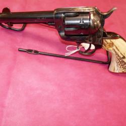 Revolver PIETTA SAA 73 canon de 4"3/4 en 45 Long Colt avec jolies plaquettes bois de cerf COLT