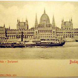 Carte postale Hongrie ancienne, Budapest - Parlament 1900's