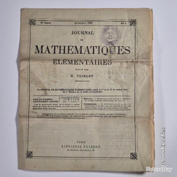 Journal de mathmatiques lmentaires de 1928, numro 2