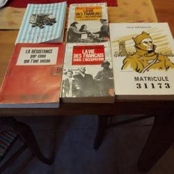 Lot de 5 livres sur la seconde guerre mondiale