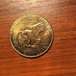 ONE DOLLAR ARGENT DORE EISENHOWER 1972