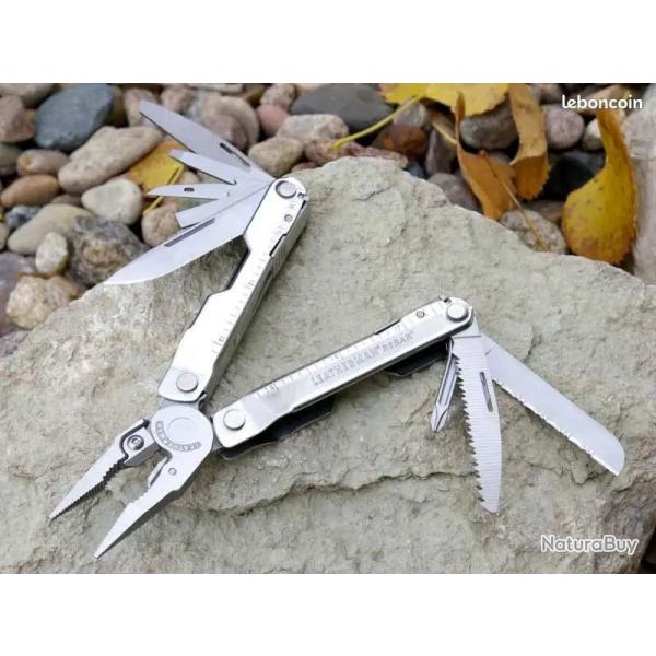 Leatherman multitools de lgende made in USA en inox  super pour CHASSE Pche RANDO nature VOILE