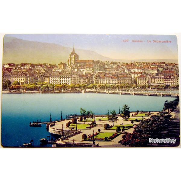 Carte postale ancienne Suisse - Genve, Panorama de la ville 1900's