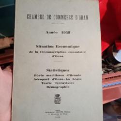 Situation économique de la circonscription d oran 1958