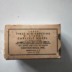 US . ARMY, large FIRST- AID DRESSING , CARLISLE MODEL