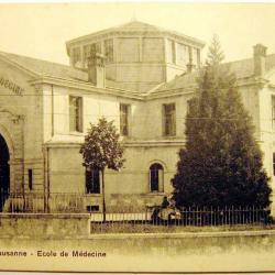 Carte postale ancienne Suisse, Lausanne - Ecole de Médecine 1900's