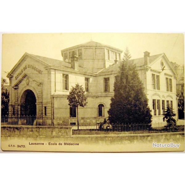 Carte postale ancienne Suisse, Lausanne - Ecole de Mdecine 1900's